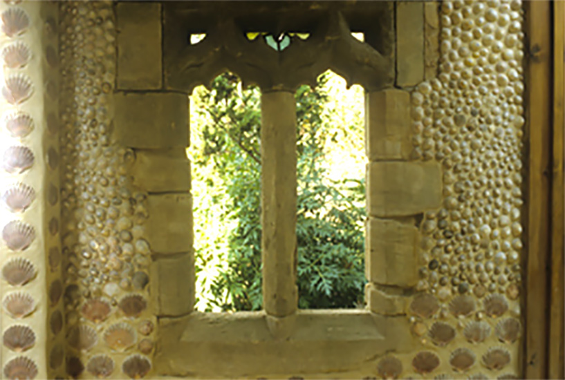  grotto showing shell mosaic work