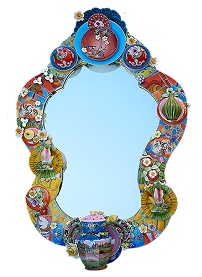 Freida Kahlo mosaic mirror by Candace Bahouth