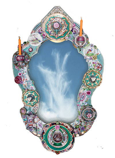 mosaic mirror - golden