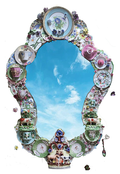 mosaic mirror - country