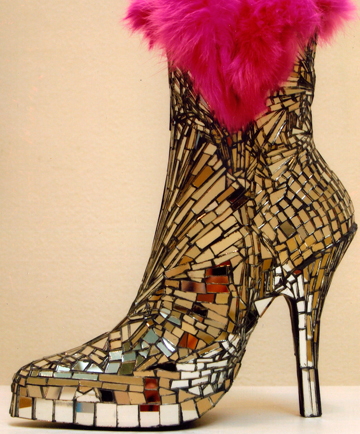 Mirrored mosaic boot
