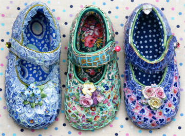 Mosaic china shoes