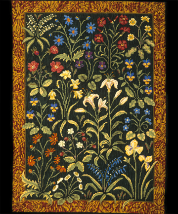 medieval flowers tapestry