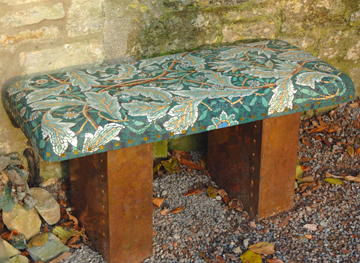 William Morris mosaic bench
