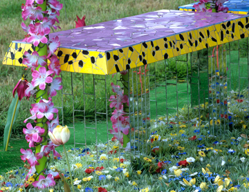 Mosaic funky bench