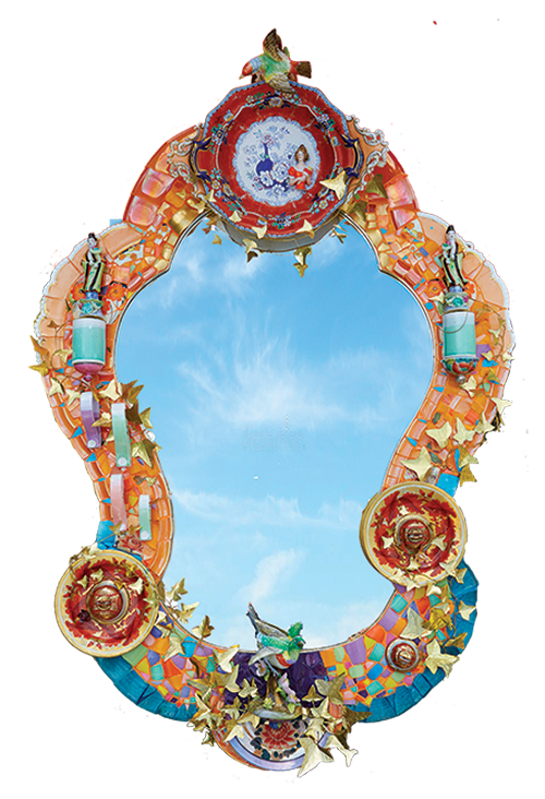 Mosaic framed mirror - Dispute